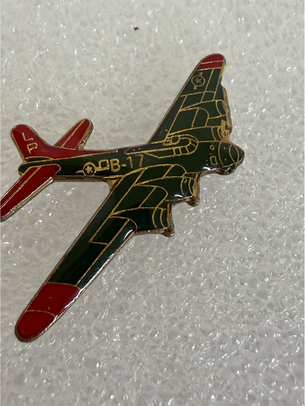 Vintage Enamel WWII Bomber Plane Pin Badge